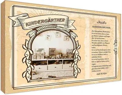 Produktbild von vianmo Holzschild 20x30 cm Kindergärtner Beruf Arbeit