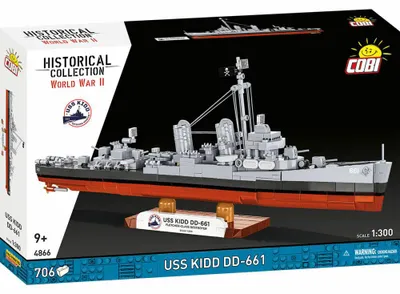 Imagen del producto de Cobi 4866 - Colección Histórica, escala 1:300, USS KIDD/FCD - Nuevo
