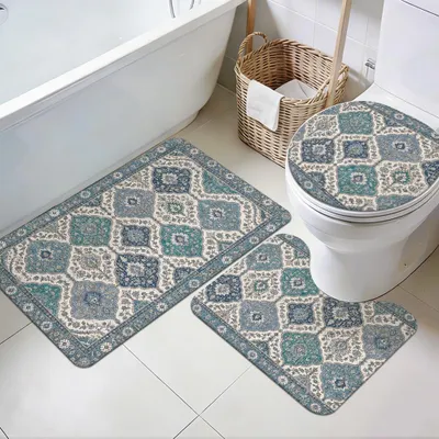 Immagine prodotto di Tappetini antiscivolo per bagno, set da 3 pezzi