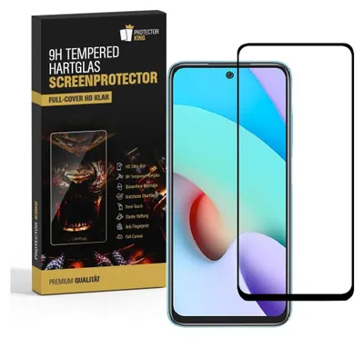 Produktbild von 2x 9H Hartglas für Xiaomi Redmi 10 FULL COVER Schutzglas Schutzfolie Panzerfolie Displayschutz KLAR Panzerglas Echtes Tempered Displayglas