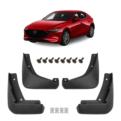 Produktbild von HERSTMOTO Schmutzfänger, 4er-Set Schmutzfänger-Kit Spritzschutz Schmutzfänger mit Befestigungssatz, passend für Mazda 3 IV BP 2019+ Hatchback