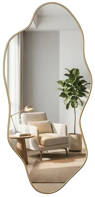 Productafbeelding van Asymmetrische Decoratieve Wandspiegel 54.5 x 120 cm