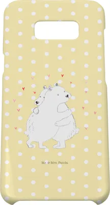 Produktbild von Mr. & Mrs. Panda Samsung Galaxy S8 plus Handyhülle  Eisbär Umarmen - Gelb Pastell - Geschenk, Handy Case, Hülle, Lustige Sprüche, Cover, Handycover
