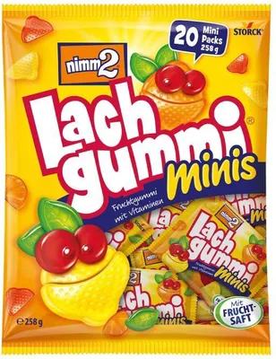 Produktbild von Storck nimm2 Lachgummi Minis Fruchtgummi 20 Tüten Packung 258g