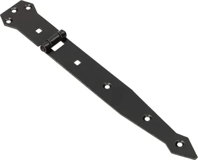 Obrázok produktu pre KOTARBAU® Záves na dvere 250 mm Záves na dvere Práškovo lakovaný záves na okenice Krížový záves na dvere Záves na dvere Čierny nerezový vrch