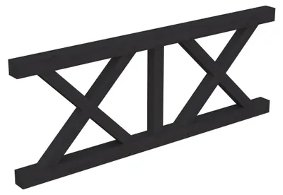 Produktbild von Brüstung Andreaskreuz SKAN HOLZ 220 x 84 cm anthrazit