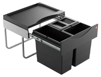 Obrázek produktu pro Odpadkový koš Hailo 3644931 Swin tandem 2x 8,5+12 L černý