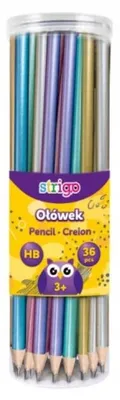 Produktbild von Strigo Metallic HB Bleistifte 36er Packung