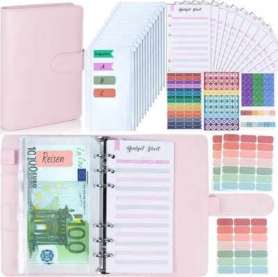 Obrázek produktu pro ANYUKE A6 Budget Binder - Složka pro úsporu peněz s obálkami a plánovačem rozpočtu - Ideální dárek
