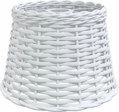 Image de vidaXL Abat-jour blanc Ø25x17 cm osier