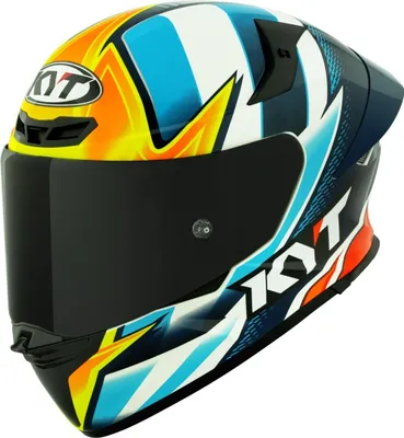 Zdjęcie produktu dla KYT TT-Revo Tati Replica Helm, niebieski/pomarańczowy, M (57/58)