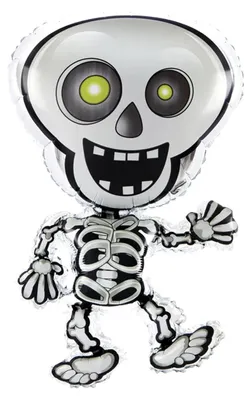Produktbild von PartyPal Folienballon Weiß Schädel Halloween Dekoration