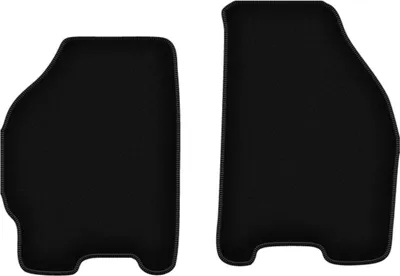 Produktbild von Wielganizator Velours-Autoteppiche vorne – passend für FIat Punto I (Schrägheck, Bj. 1992-1999) –  schwarz, passgenau, mit Befestigungen set 2 Stk.