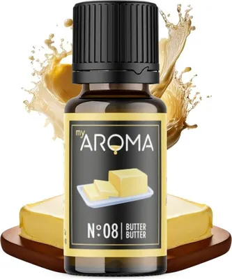 Produktbild von myAROMA flavour drops – Butter 10ml, zuckerfrei, kalorienfrei & vegan, ohne künstliche Farbstoffe für Backen, Essen & Trinken, Nr. 08