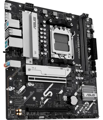 Produktbild von ASUS PRIME B850M-K, AMD, Sockel AM5, AMD Ryzen 7000 Series, AMD Ryzen 8000 Series, AMD Ryzen 9000 Series, Sockel AM5, DDR5-SDRAM, 128 GB