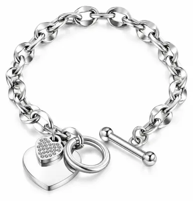 Produktbild von Armband Strassherz mit Herzanhängern von collezione alessandro