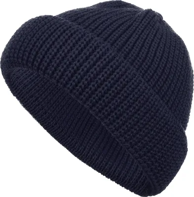 Produktbild von Schippermütze blau 100% Schurwolle Wollmütze Strickmütze