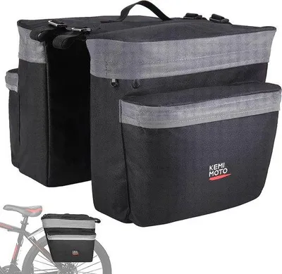Produktbild von Famanu Fahrradtasche für Gepäckträger, wasserabweisend, 30 l - Schwarz