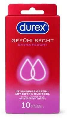 Produktbild von Durex Kondome Gefühlsecht Extra Feucht 10 St.