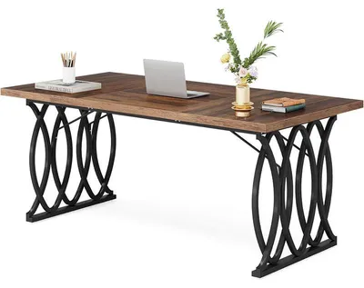 Obrázek produktu pro Kancelářský stůl HOGA-JW0769, 160 x 80 x 75 cm, černo/hnědý