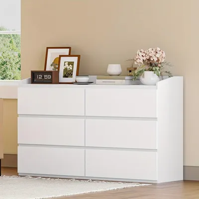 Produktbild von Kommode - Schrank - Aufbewahrungsbox - Schminktisch - 6 Schubladen - Weiß - Geräumiger Stauraum