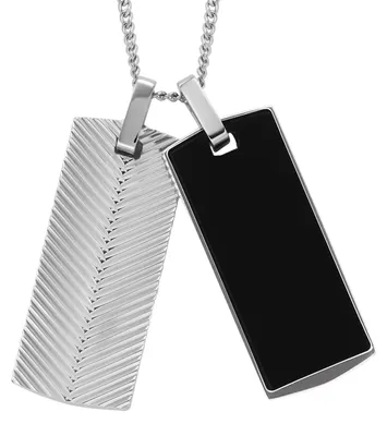 Produktbild von Kette Harlow aus Edelstahl mit zwei Dog Tag Anhängern von Fossil