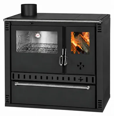 Zdjęcie produktu dla Kuchnia na drewno PRITY GTD FI S DR 10,9 kW, Czarny, piekarnik lewy