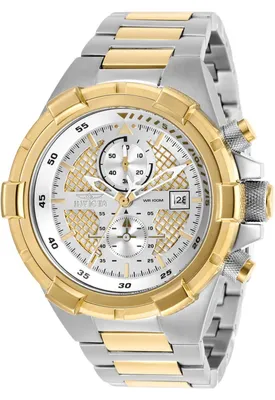 Produktbild von Invicta Aviator 28120 Herrenarmbanduhr - Quartz Uhrwerk - Edelstahl mit Goldenem Zifferblatt - 51 mm