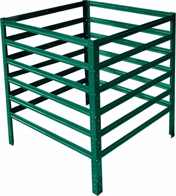 Produktbild von shelfplaza® HOME 90x100x100 cm Komposter garten grün / Kompostierer als Metallkomposter mit bis zu 900L Kapazität / Komposter Metall als Compost Bin & Kompostbehälter / Steck-Komposter für Garten
