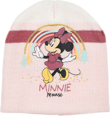 Produktbild von Minnie Mouse Baby Mädchen Winter-Mütze Beanie, Farbe:Rosa, Größe:48