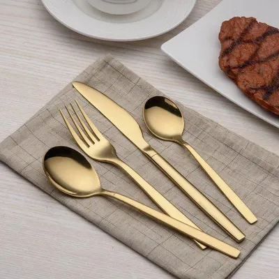 Immagine prodotto di Set di posate in materiale resistente, set di posate da 24 pezzi in materiale resistente