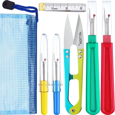 Produktbild von Nahttrenner Set, 4 Teile mit Schere, Maßband und Aufbewahrungstasche
