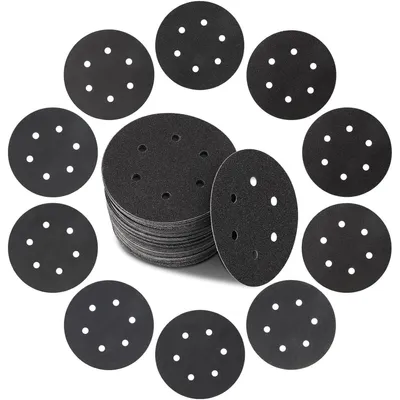 Obrázok produktu pre Brúsny papier Klett, 150 mm, karbid kremíka, 6 otvorov, na mokré a suché použitie, 50 kusov, zrniteľnosť 60-400