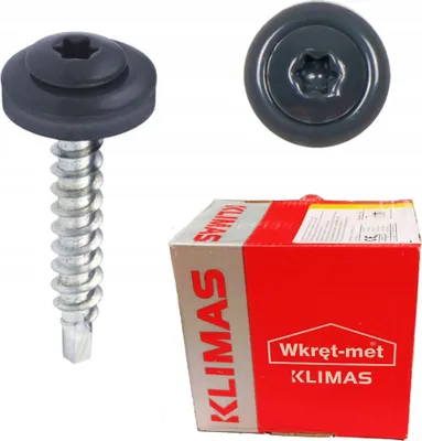 Immagine prodotto di KLIMAS WDD Viti da lattoniere per lamiera RAL 7016 grigio antracite 4,8x35 mm 250 pz