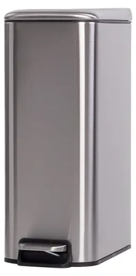 Obrázek produktu pro Stříbrný pedálový koš na odpadky o objemu 8 litrů