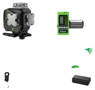 Immagine prodotto di Livella laser Huepar, 4D a 16 linee, Bluetooth e telecomando, livella con rilevatore