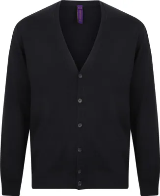 Produktbild von Henbury - Strickjacke für Herren, V-Ausschnitt, Leicht LT4277 (S) (Marine)