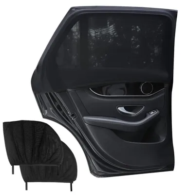 Produktbild von Sonnenschutz Netz Auto Baby Seitenscheibe 2 Stück XL UV-Schutz Hitzeschutz
