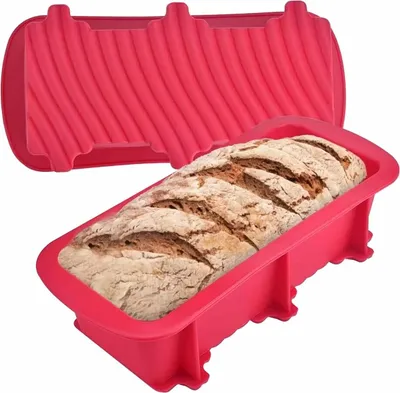 Produktbild von Silikon Kastenform 26,5×11,5×6,5 cm, Antihaft & Hitzebeständig bis 230 °C, Brot- & Kuchenform, Spülmaschinenfest für Backen