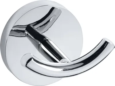 Produktbild von BALFA Doppelkleiderhaken Zink Chrom poliert 70x60x50 mm für Bad & Küche >> zum Bohren