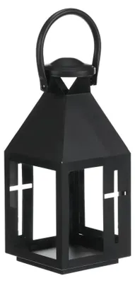 Obrázek produktu pro Autronic Kovová lucerna JS459 s kříži - černá