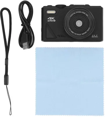 Obrázek produktu pro Digitální fotoaparát s 18násobným zoomem – 3palcový otočný displej – černý