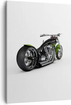 Produktbild von Bild auf Leinwand - Leinwandbild - Einteilig - Motorrad Chrom Schlauch Reise - 50x70cm - Wand Bild - Wanddeko - Wandbilder - Leinwanddruck - Wanddekoration - Leinwand bilder - Wandbild - PA50x70-1548