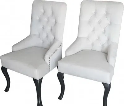 Produktbild von Design Stühle Chesterfield Garnitur Stuhl Polster Hotel Gruppe 6xSet Neu Textil