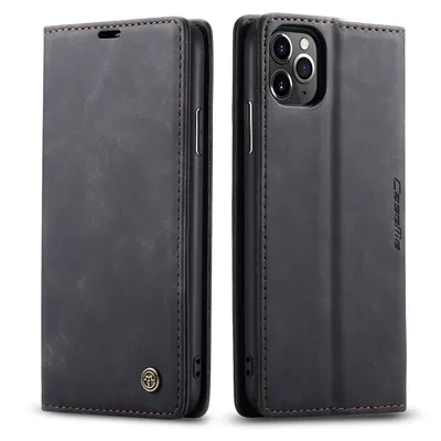 Obrázek produktu pro iPhone 11 Pro Pouzdro, RetroPolyuretanKožené Pouzdro, Kapsy na Karty, Magnetické Uzavírání, Pouzdro s Funkcí Stojánku pro iPhone 11 Pro černé