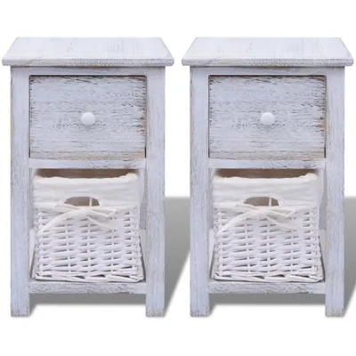 Immagine prodotto di vidaXL Comodini 2 pz. Legno Bianco