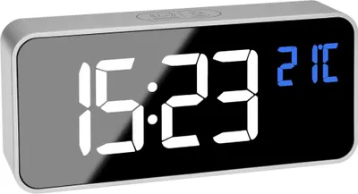 Produktbild von TFA Dostmann 60.2032.54 Quarz Wecker Silber Alarmzeiten 2 (60.2032.54)