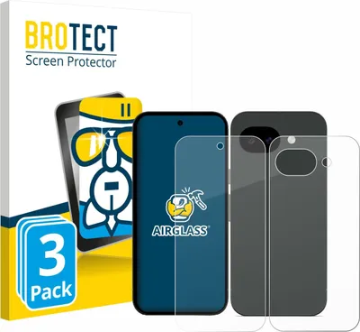 Produktbild von 3x BROTECT Schutzglas für Google Pixel 10a (Display+Rückseite) Schutzfolie Panzer Folie Glas Display Schutz klar