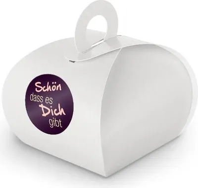 Produktbild von SET Schön dass es dich gibt (Motiv7) 24xGeschenkschachtel mit Griff weiß + Stick