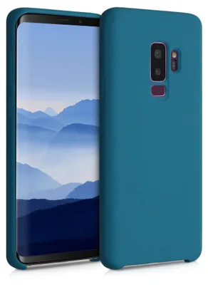 Produktbild von kwmobile Handyhülle für Samsung Galaxy S9 Plus Hülle - Case Silikon - Kabelloses Laden - Schutzhülle Cover in Petrol matt